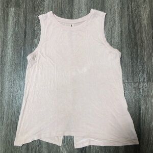 Halogen Dusty Rose Cut-Out Back Tank Top - Size Small, Lightweight & Breathable